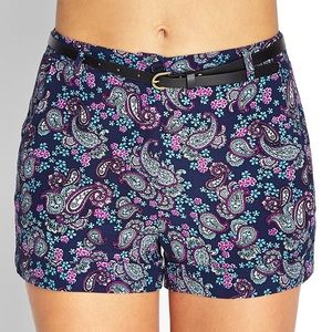 Forever 21 high waisted paisley shorts
